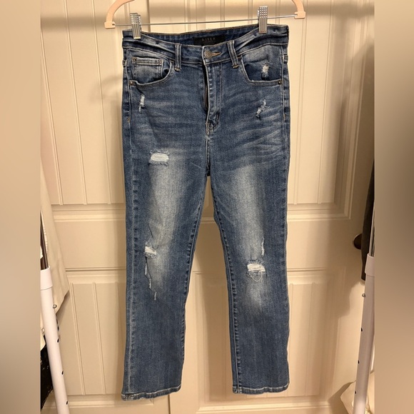 Risen Jeans Vintage Washed Blue Distressed Jeans size 28 - Picture 1 of 5